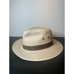 Henschel Hat Co. Hat Boonie Fitted Mens Large Beige Canvas Wide Brim Outdoor